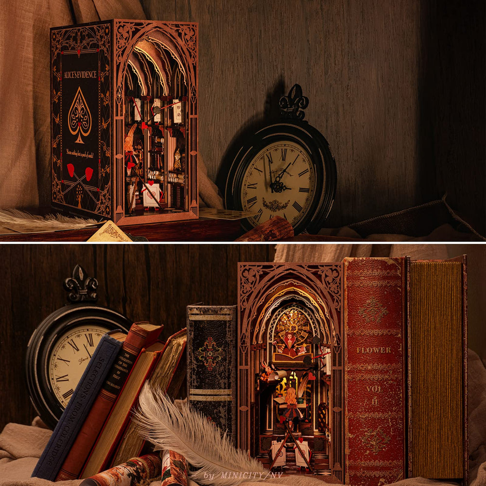 Minicity Book Nook gift-ready decor adds whimsy to shelves.