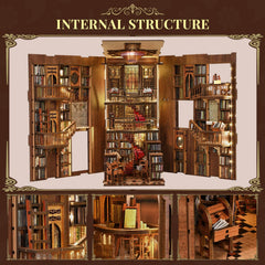 MiniCity Book Nook Kit showcases premium wooden pieces for durable construction.