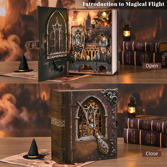 MiniCity Book Nook Kit close-up of premium wood texture
