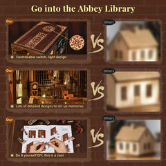 MiniCity Book Nook Kit emits warm LED ambience for cozy corners.
