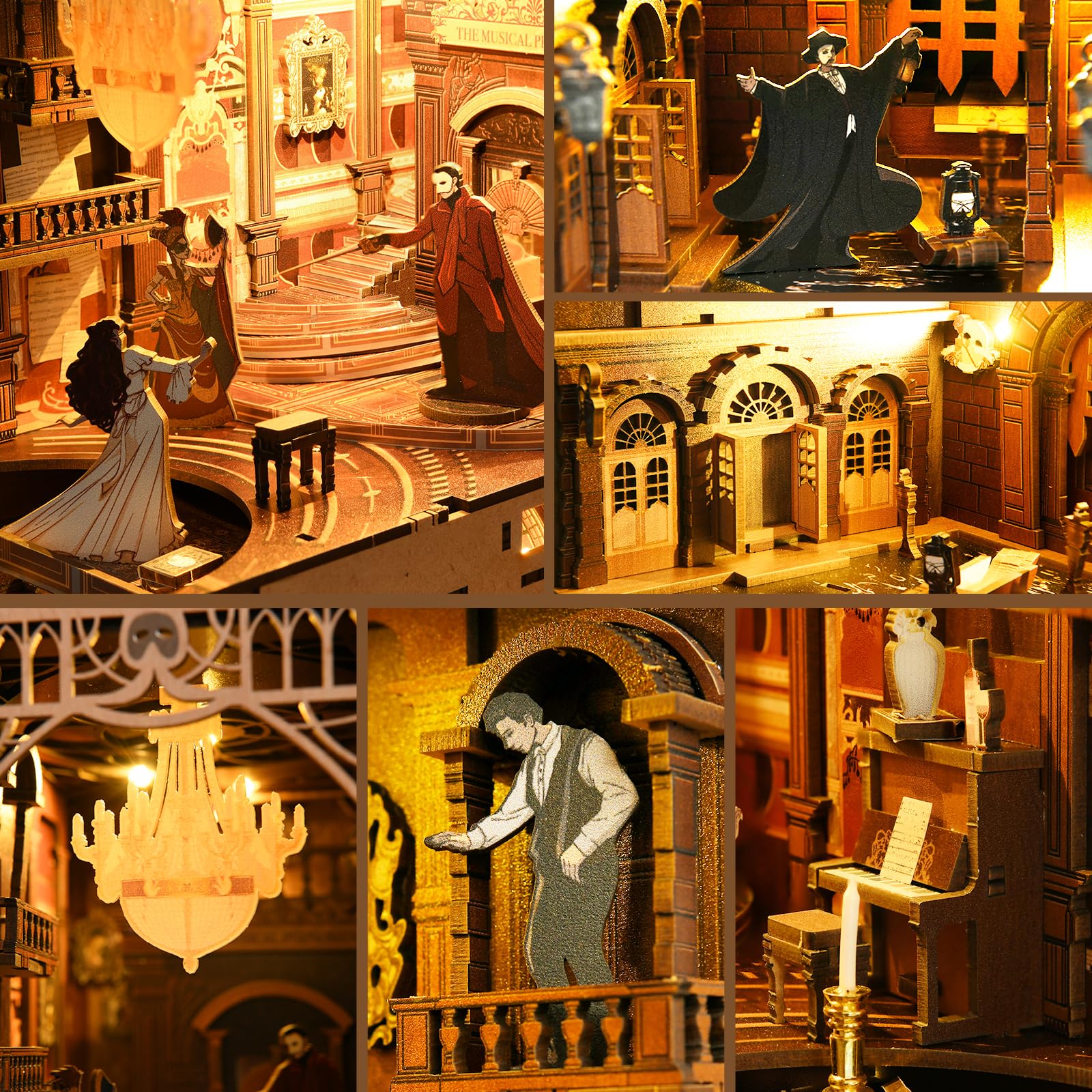MiniCity Phantom of the Opera book nook makes a thoughtful gift for art lovers