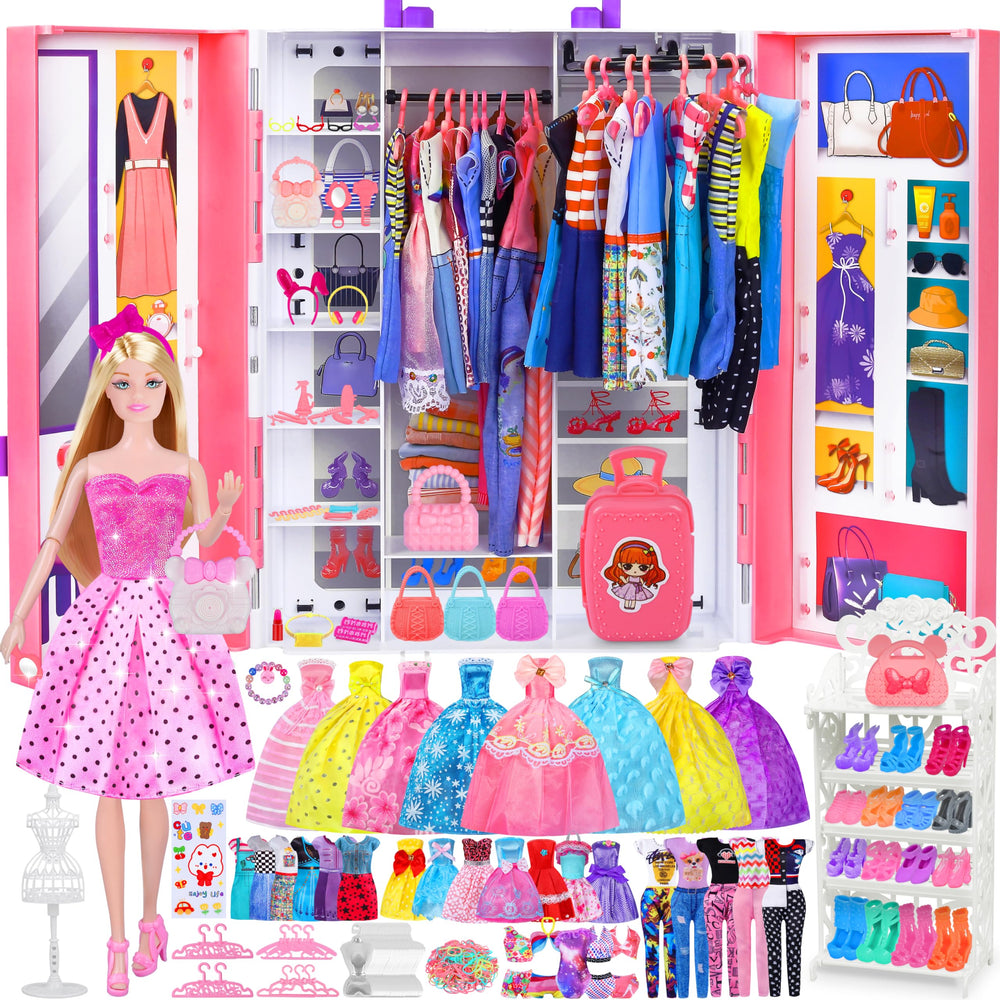 MINIFUN doll in the closet bundle, ready for imaginative play.
