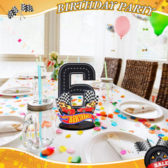 MiniInflat boys racing party decor suits a racing themed celebration.