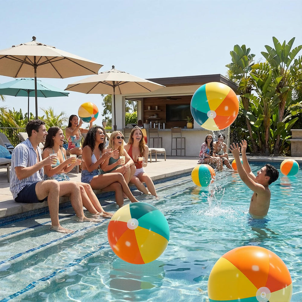 MiniInflat inflated 16-inch beach ball ready for lively water play.