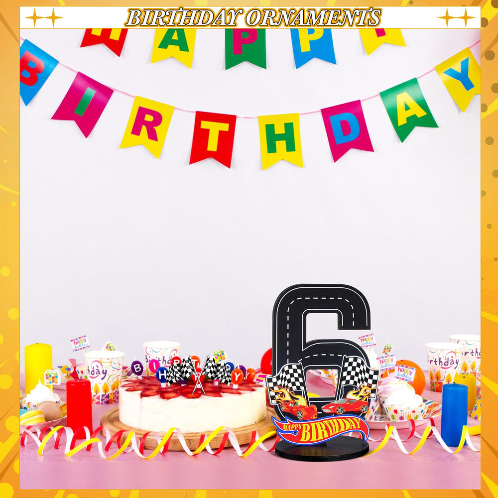 MiniInflat number six sign provides bold contrast for party visuals.