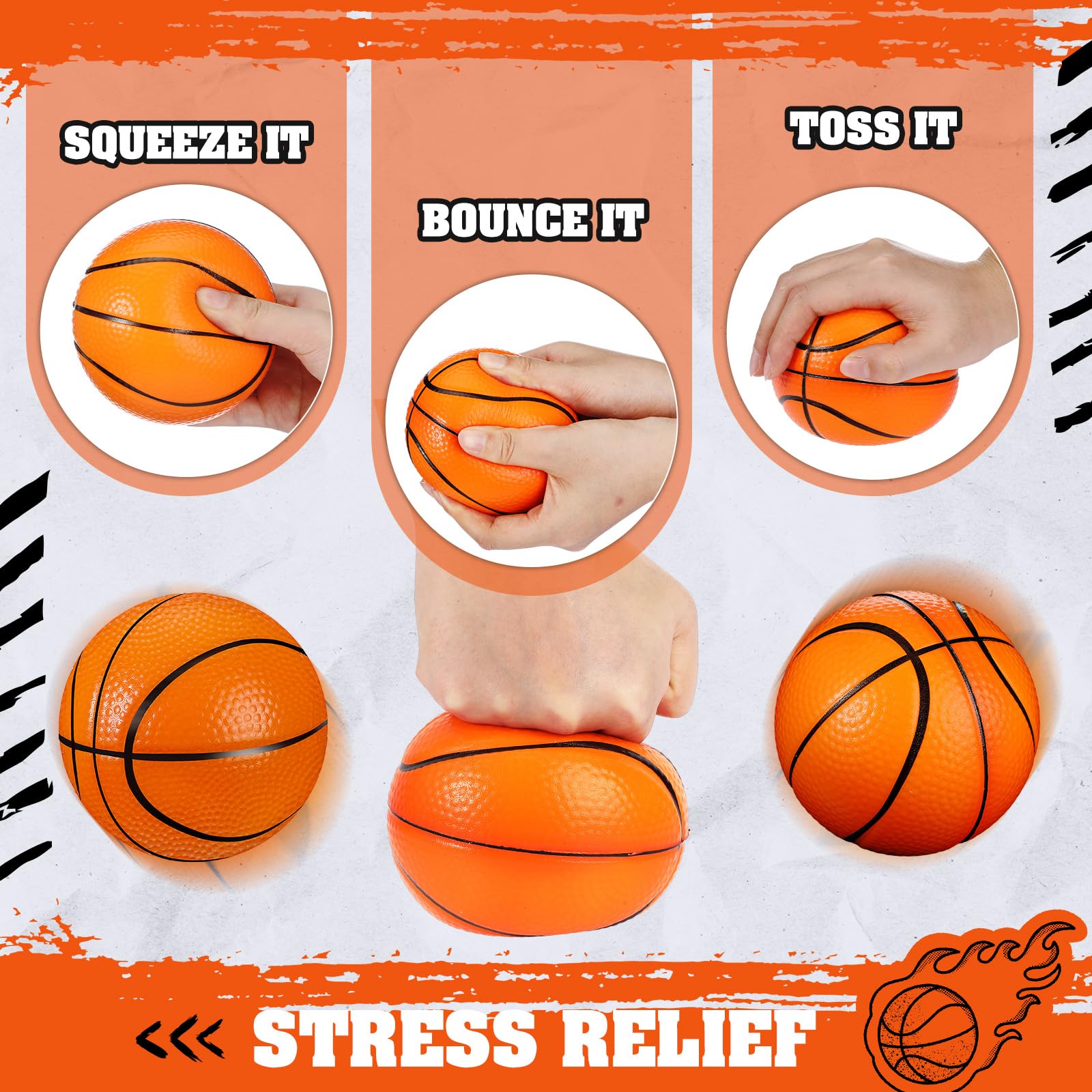 MiniInflat foam basketball ready to play indoors or outdoors without pump.