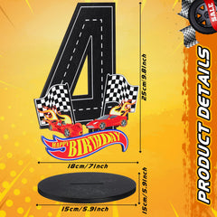 MiniInflat wooden sign with highway design enhances racing party ambiance