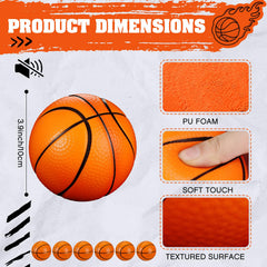 MiniInflat soft-noiseless foam basketball in-use for peaceful home play.
