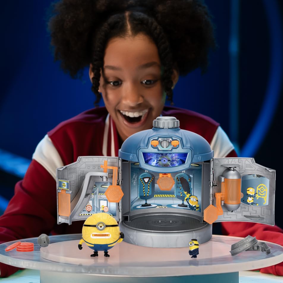 Chamber top hatch loading shows interactive setup for kids in the Minions set.