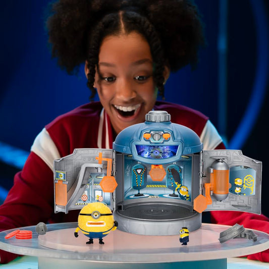 Chamber top hatch loading shows interactive setup for kids in the Minions set.