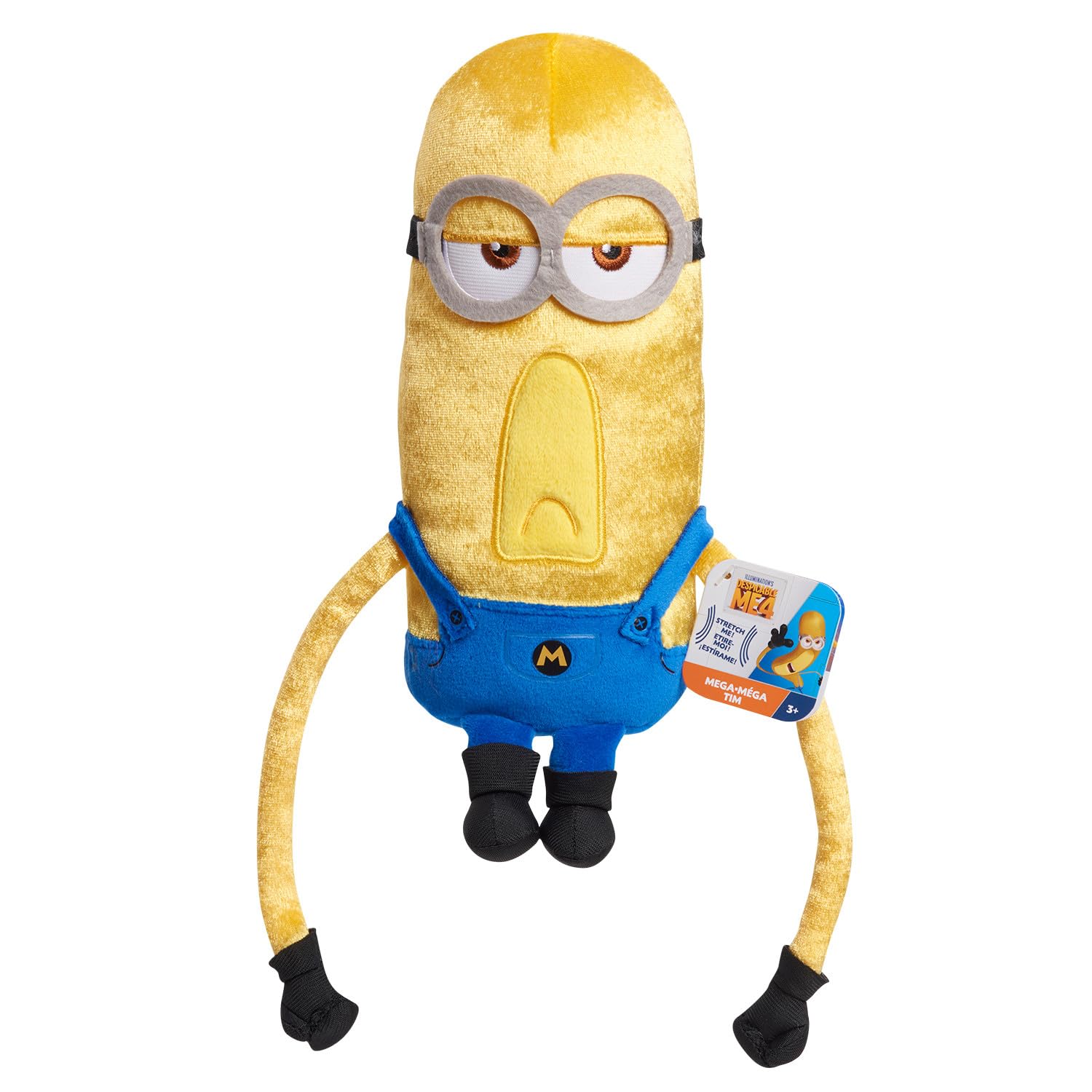 Minions Illumination Mega Tim squooshy plush front view for tactile play