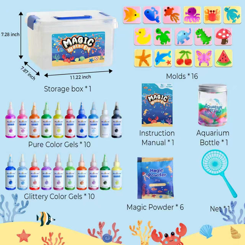 MINISENTIALS Magic Water Elf Squishy Kit enables DIY squishy-making fun.