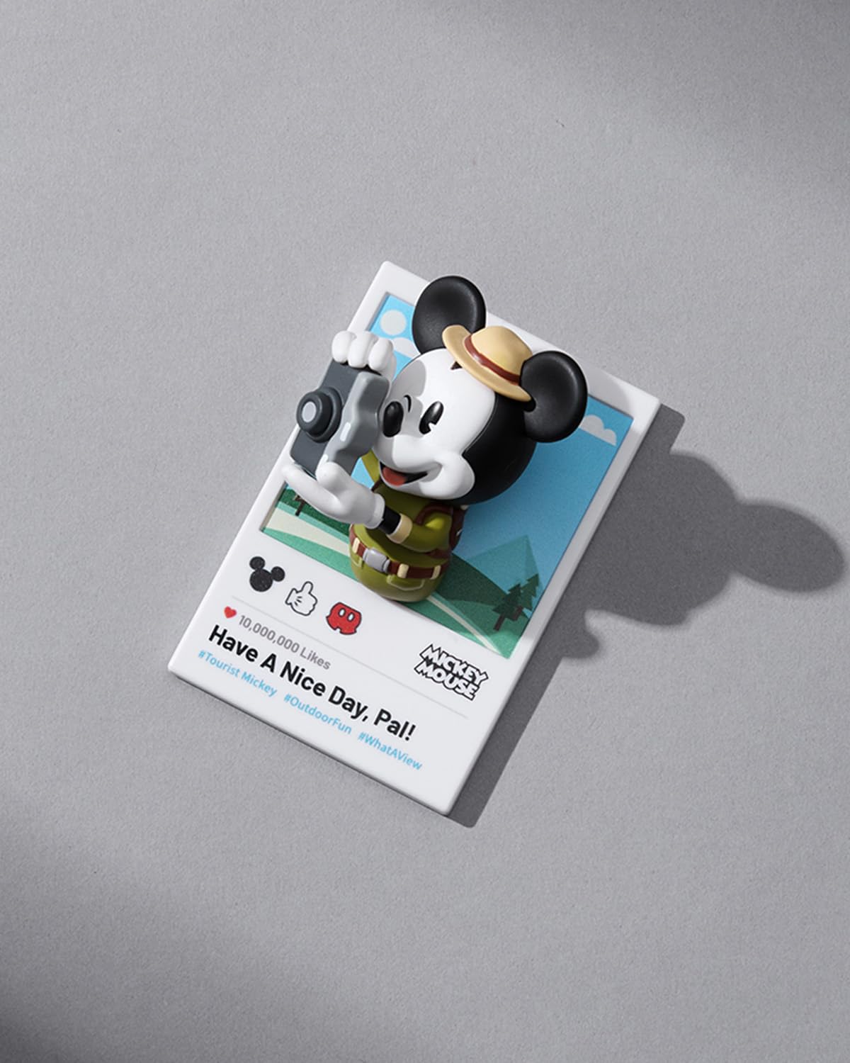 MINISO Disney Mickey Vinyl Figure magnet; premium vinyl finish for shelves or fridges.