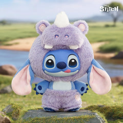 The MINISO Stitch fox figure enhances desk decor with whimsy.