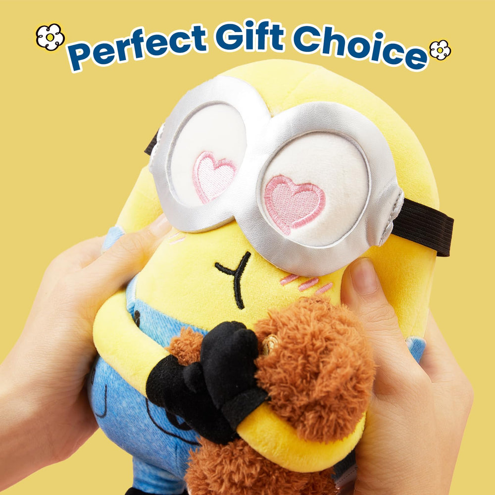 MINISO Gift-ready Minions plush featuring Bob and Tim for kids.