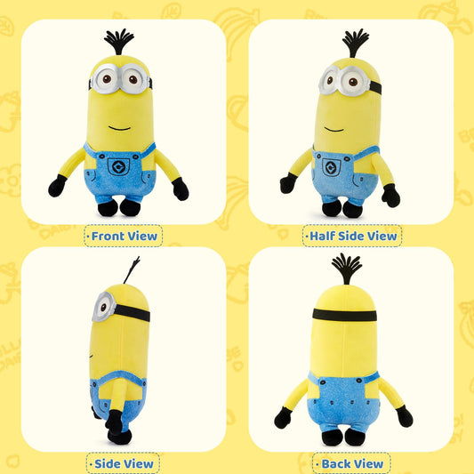 MINISO Kevin Minions plush, side hug, ideal bedtime companion.