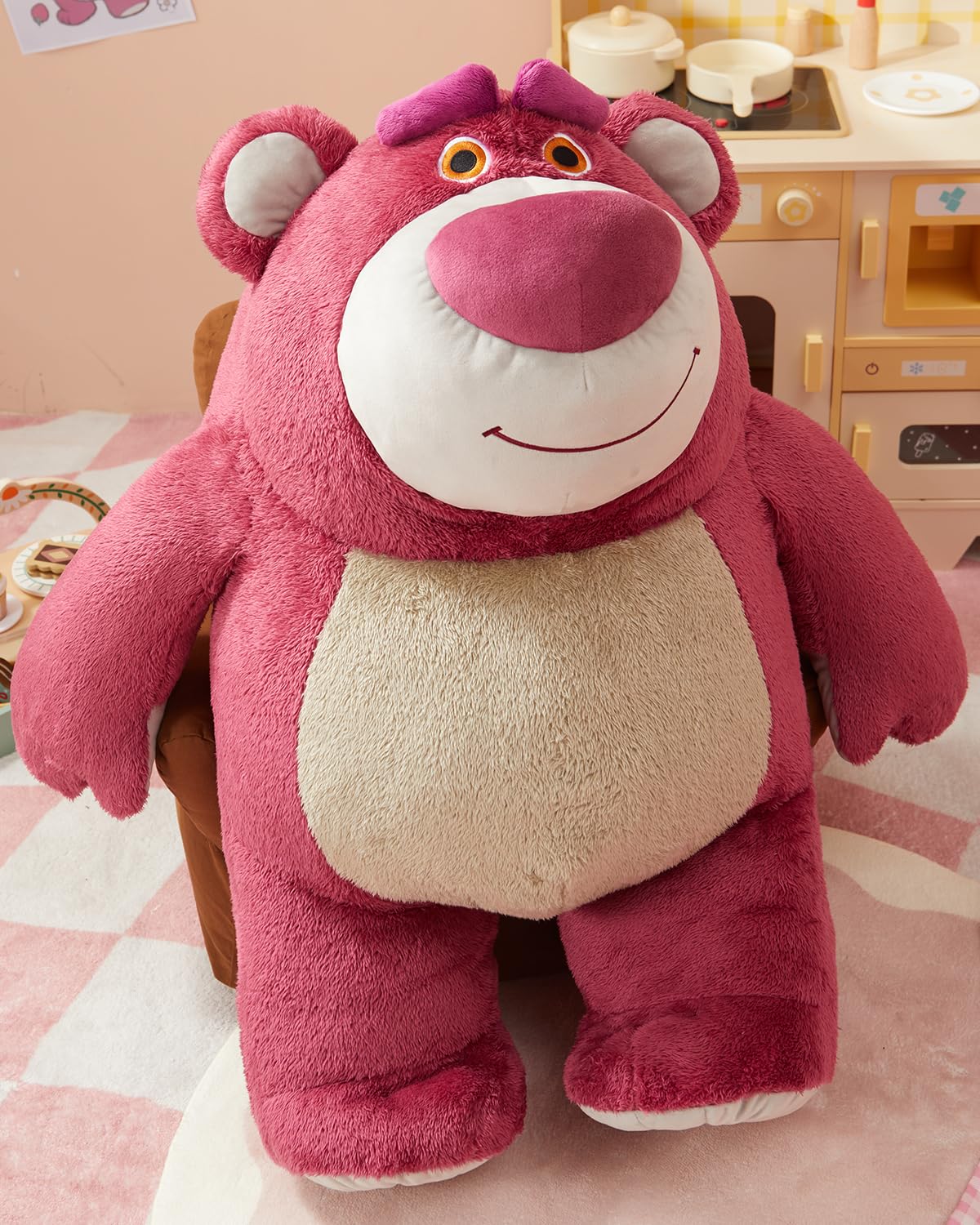 MINISO Lotso cuddle companion for playtime and cozy hugs.