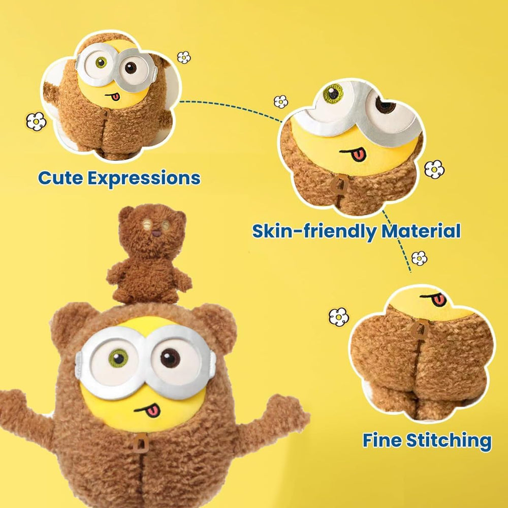 MINISO Minions plush used as a pillow for bed or couch and playful decor.