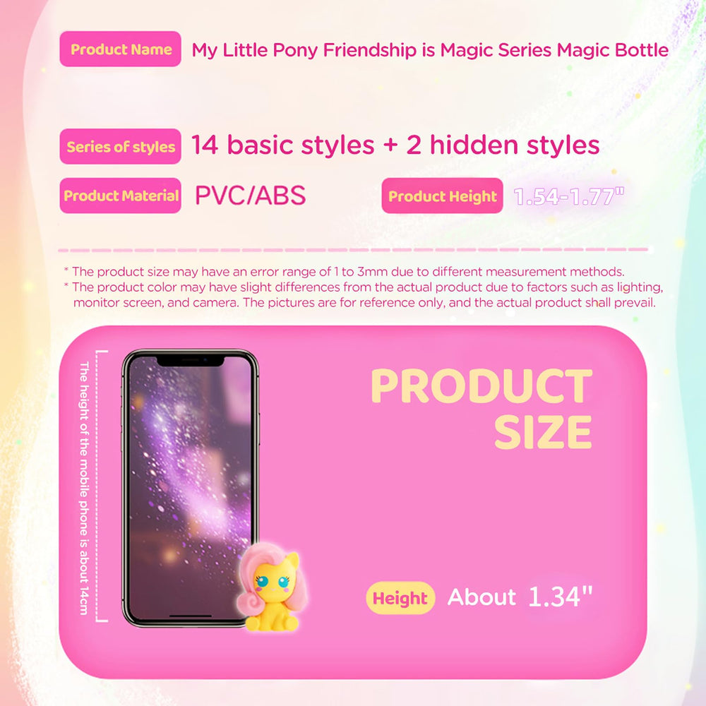 MINISO My Little Pony collectibles showcased in a keeper display.