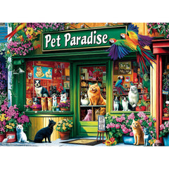 MINIWAN puzzle blooming flowers enrich the scene, ideal for decorative wall art after completion.