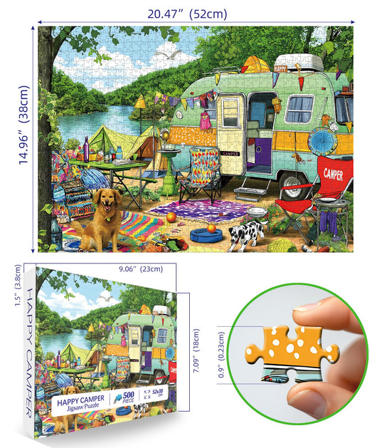 MINIWAN 500-piece puzzle close-up showing precise interlocks for smooth assembly
