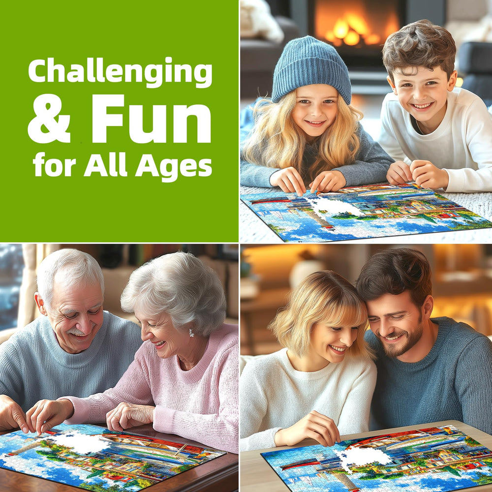 MINIWAN 1000-piece puzzle Frame-ready art after completion for display
