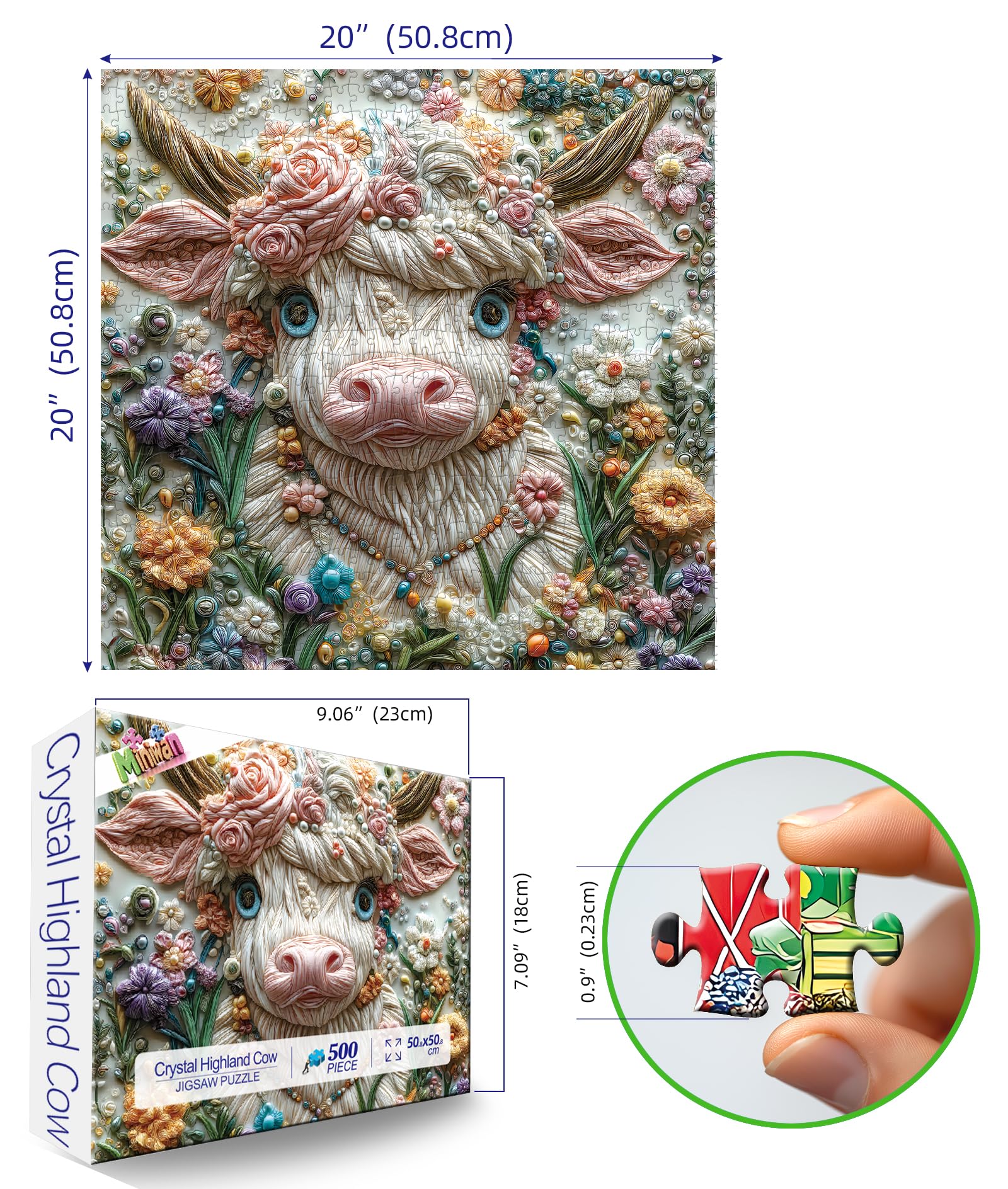 MINIWAN 500-piece puzzle for adults—precision-cut pieces for a smooth assembly.