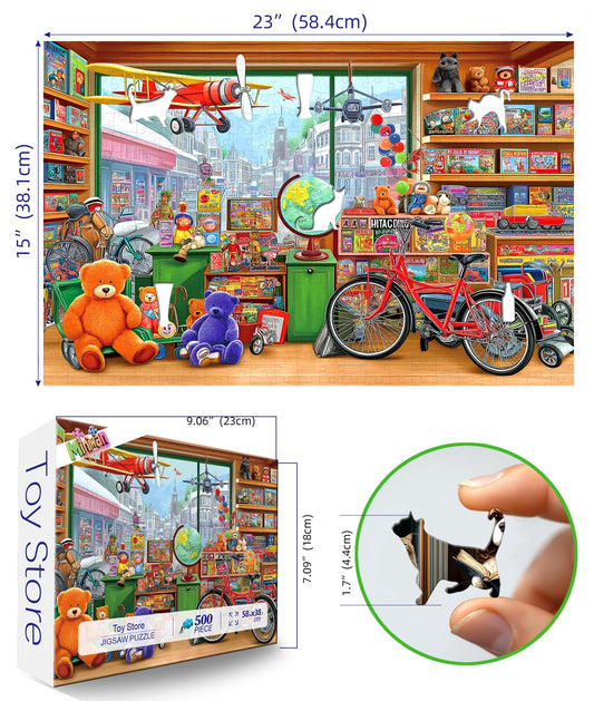 MINIWAN adult puzzle – 500 pieces with letters on back for easy sorting