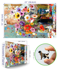 MINIWAN completed 15x23 puzzle display ready for framing and home decor