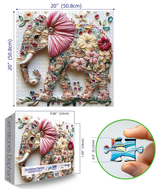 MINIWAN crystal flower puzzle, colorful details for focused, mindful puzzle time