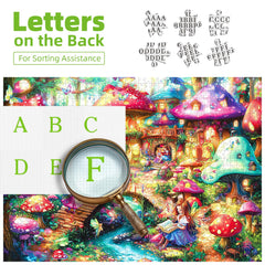 MINIWAN Fairy Tale Mushroom Village puzzle features HD print for crisp details.