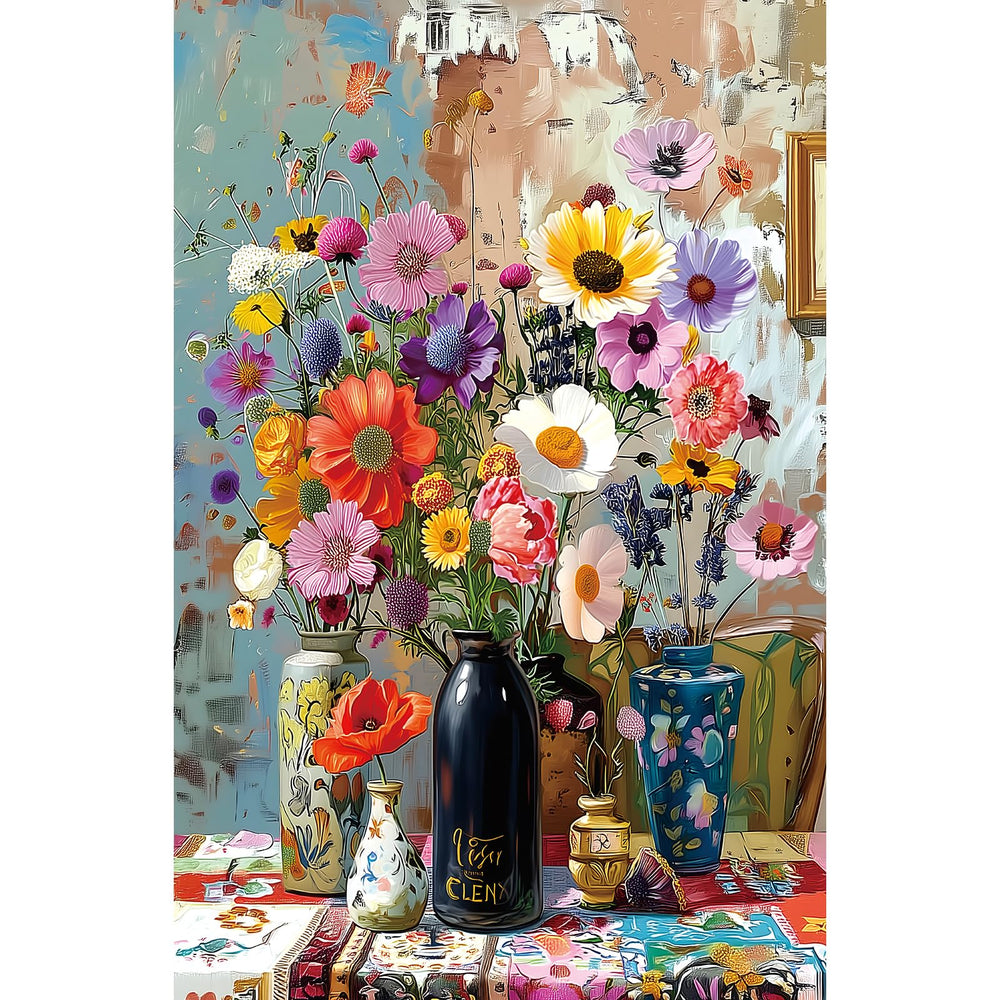 MINIWAN Floral Bouquet puzzle setup for family time and focused relaxation