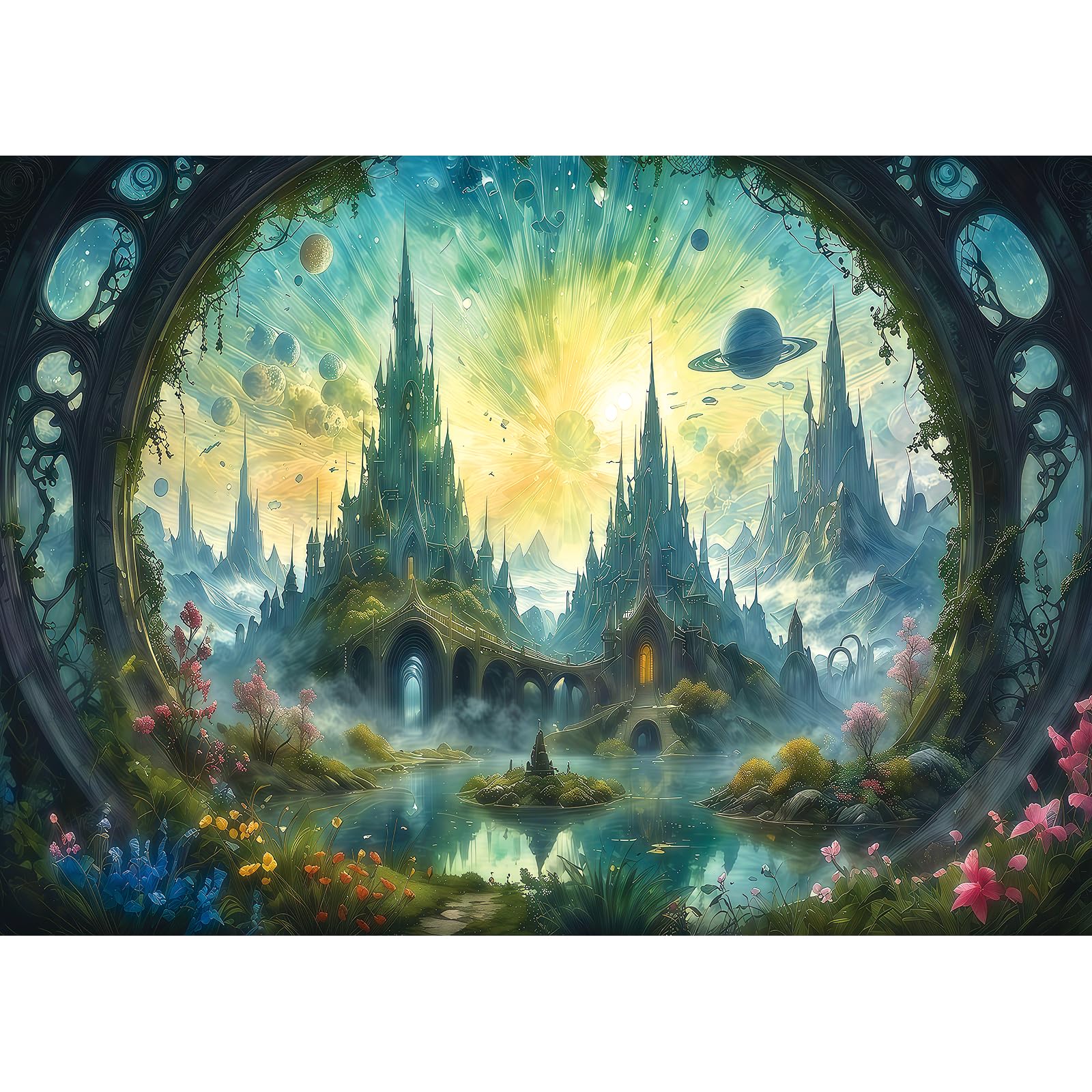 MINIWAN science-fiction landscape puzzle box image offers a challenging family activity.