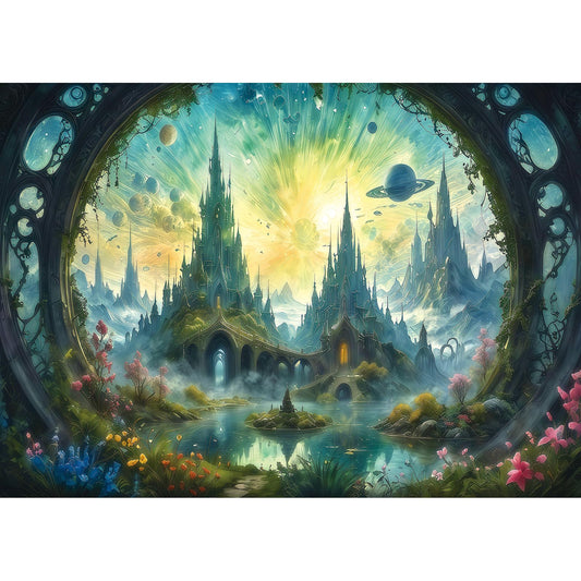 MINIWAN science-fiction landscape puzzle box image offers a challenging family activity.