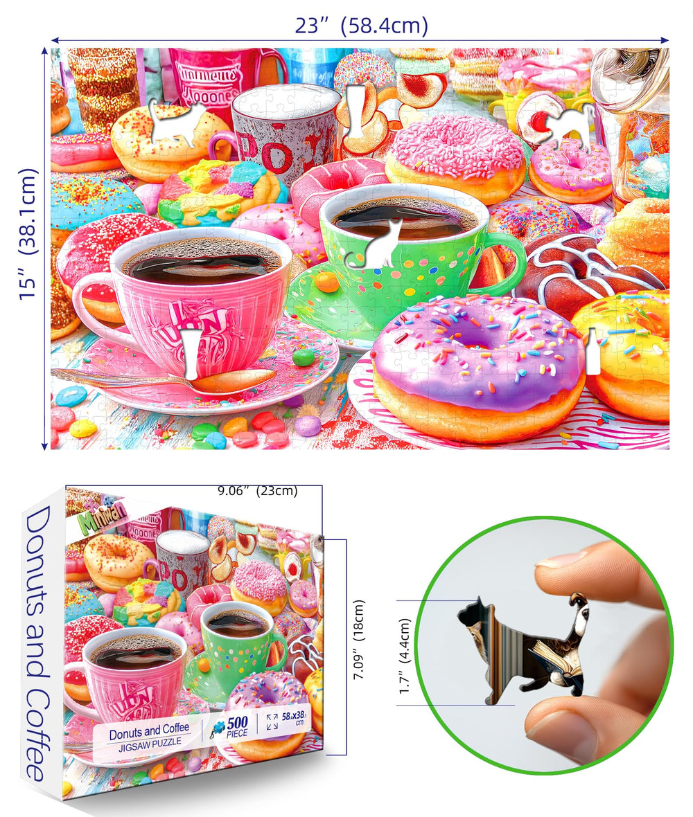 MINIWAN coffee cups with steam close-up, ideal for puzzle lovers seeking cozy inspiration.