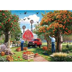 MINIWAN Harvest Season Puzzle: vivid farm scene for relaxing family activity.