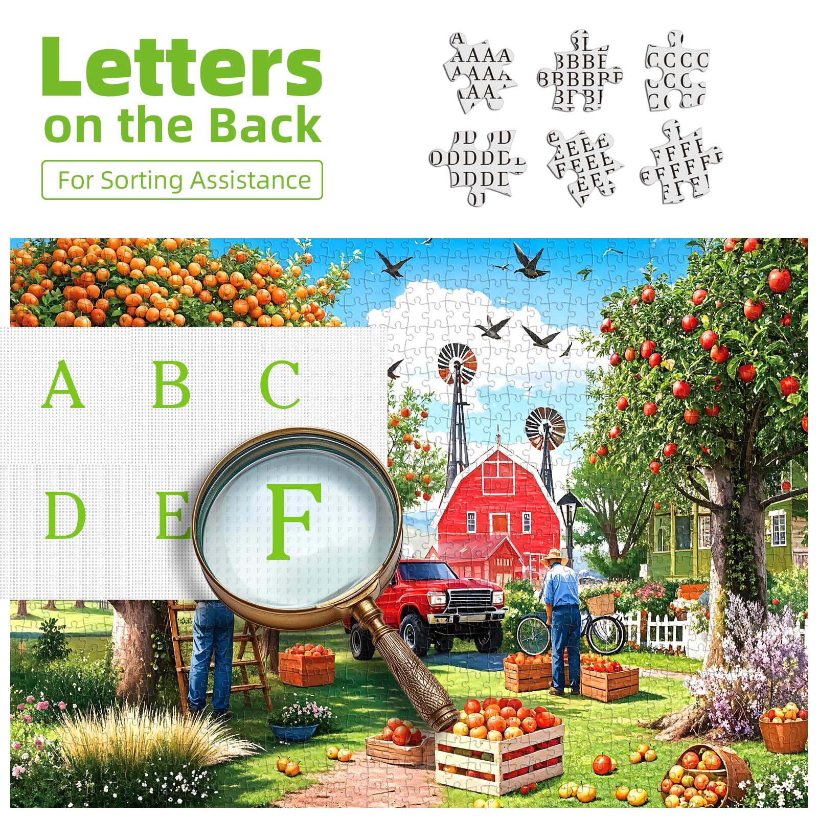 MINIWAN Harvest Season Puzzle: dust-free pieces support comfortable puzzling.
