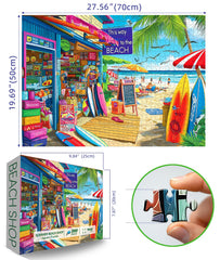 MINIWAN Beach Shop Puzzles with back printed letters aid quicker assembly