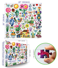 MINIWAN butterflies sunflowers cottage puzzle inspires calm focus and mindful play