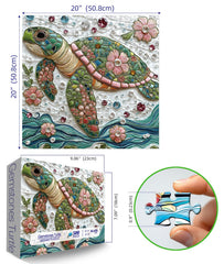 MINIWAN crystal flower art puzzle highlights intricate details for focused solving
