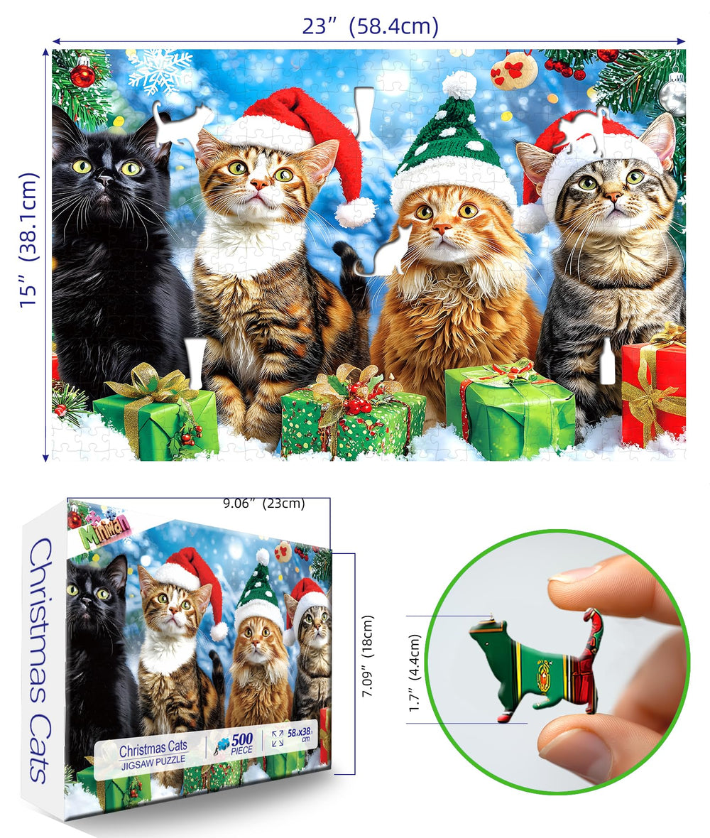 MINIWAN Santa Hat Cats close up showing precise fit and nostalgia