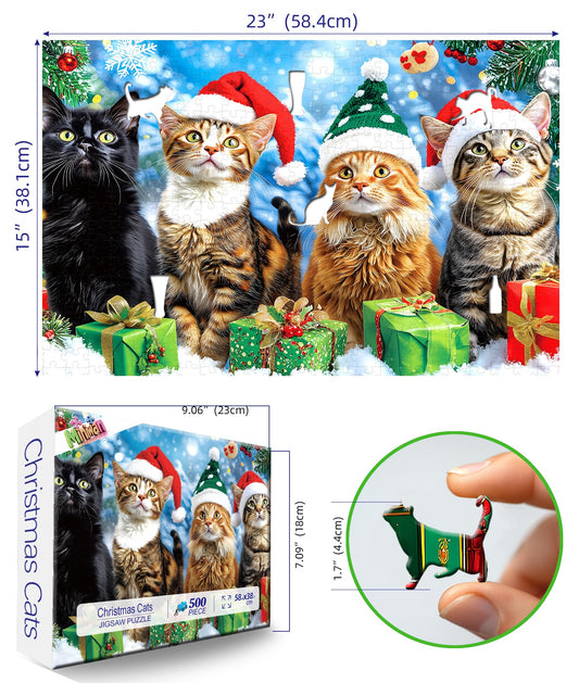 MINIWAN Santa Hat Cats close up showing precise fit and nostalgia