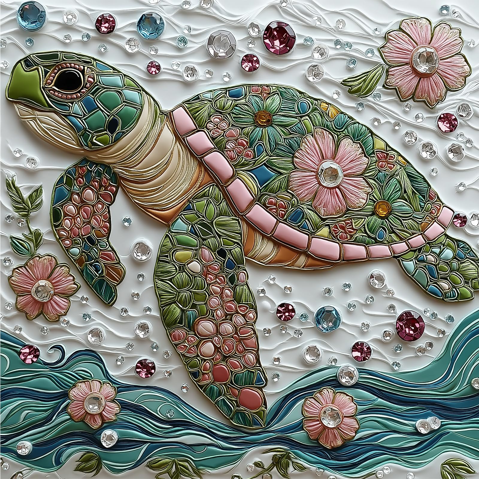 MINIWAN sea turtle puzzle 20x20 shows vivid colors for relaxing evenings
