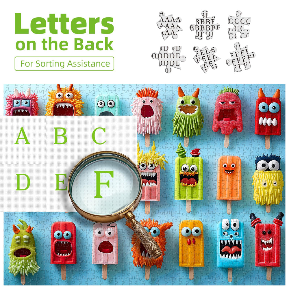 MINIWAN letters on back help complete puzzle efficiently