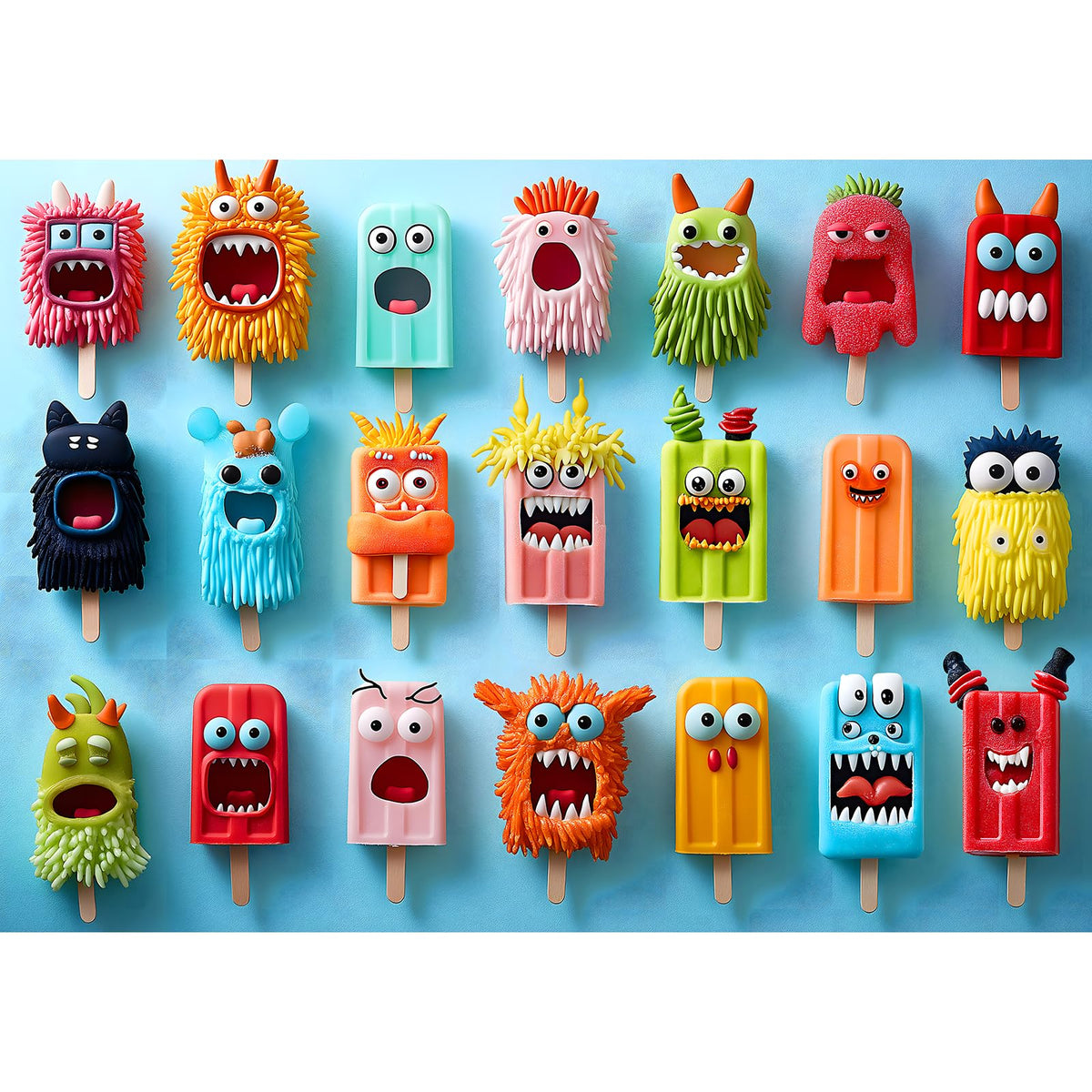 MINIWAN monster ice cream puzzle 500pc, vibrant design for family nights
