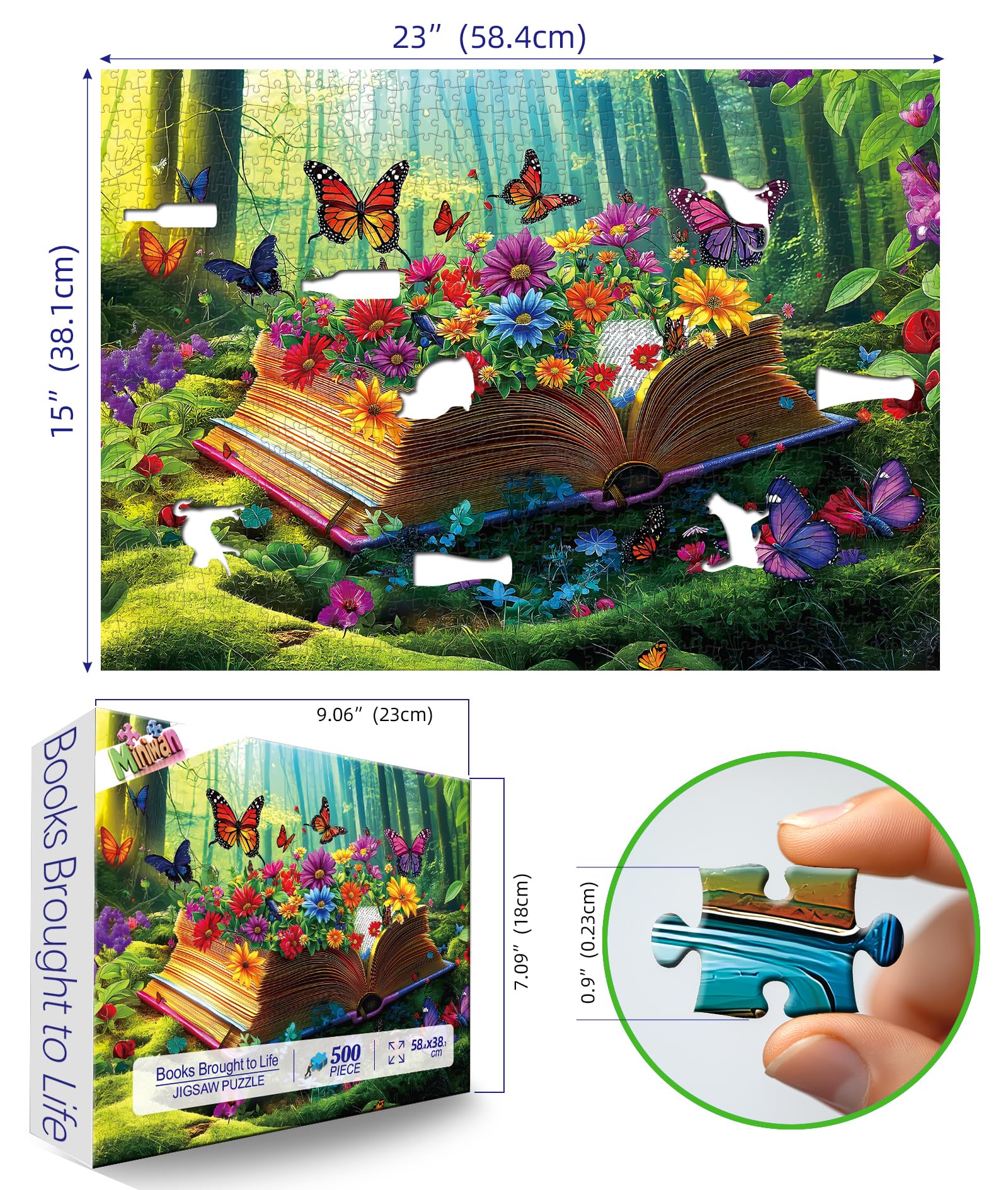 MINIWAN Mystical forest Enchanted Garden scene with butterflies inspires imagination