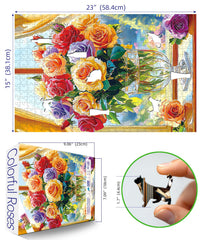 MINIWAN completed rose composition ready for framing and display