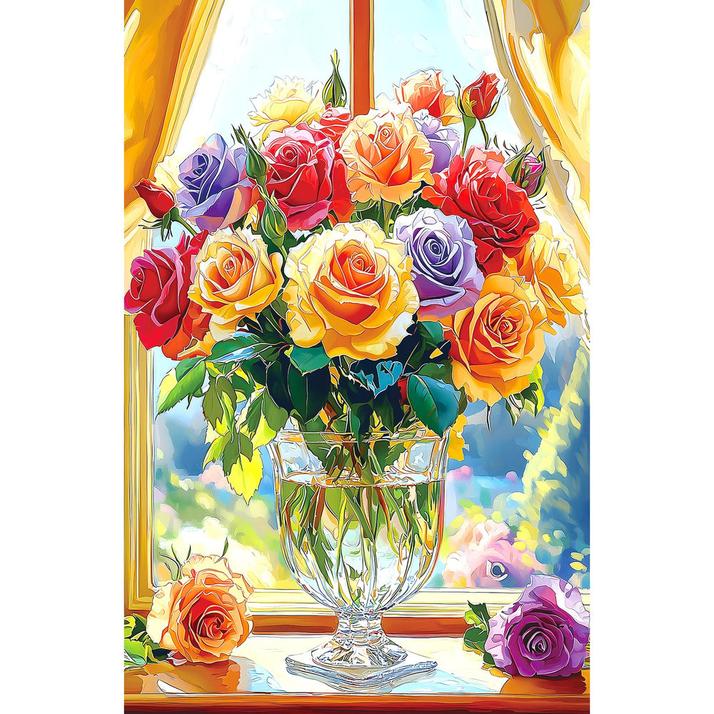 MINIWAN close-up of vibrant roses, perfect for a relaxing weekend project
