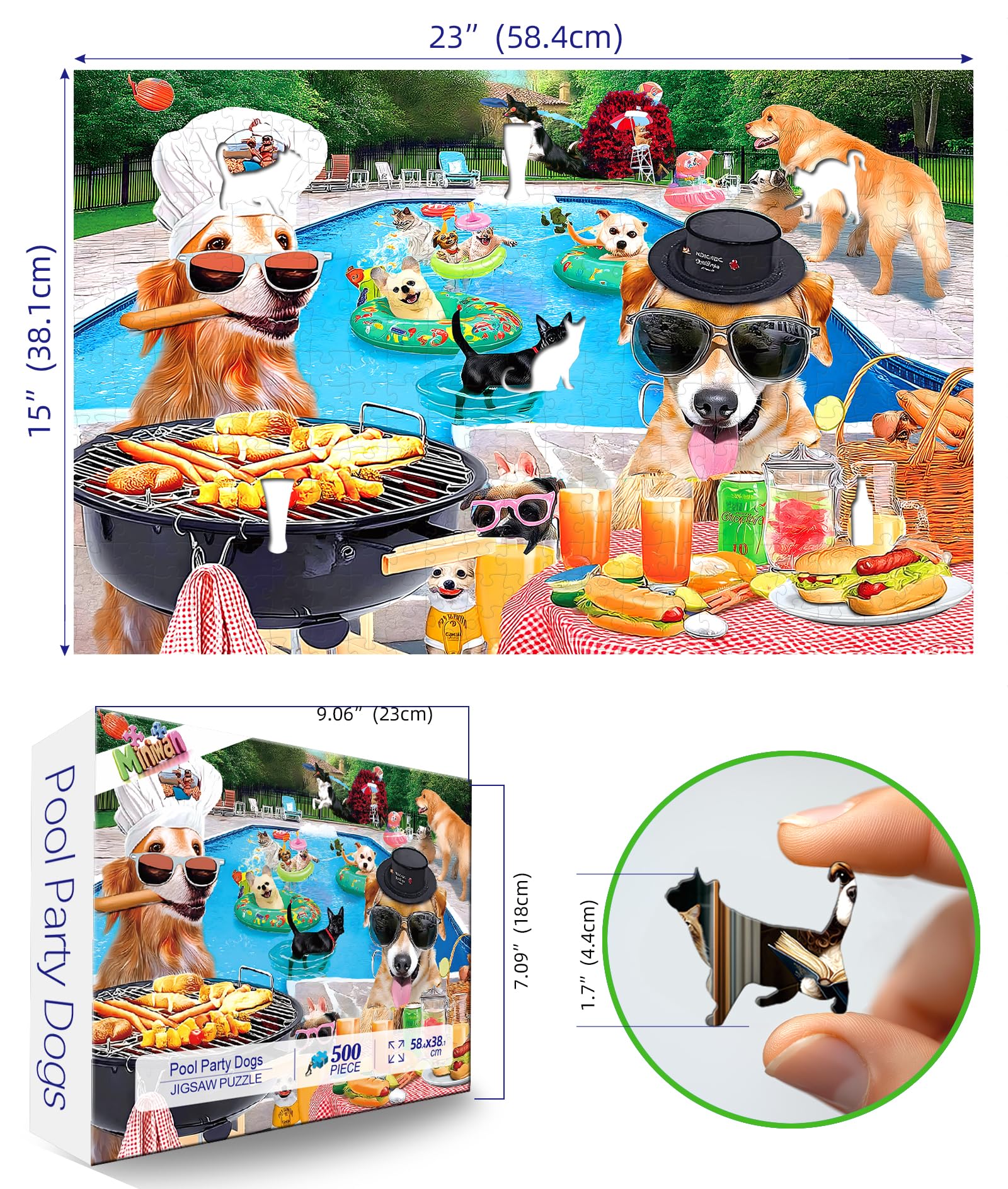 MINIWAN dogs-in-sunglasses-by-pool; perfect summer bonding activity.