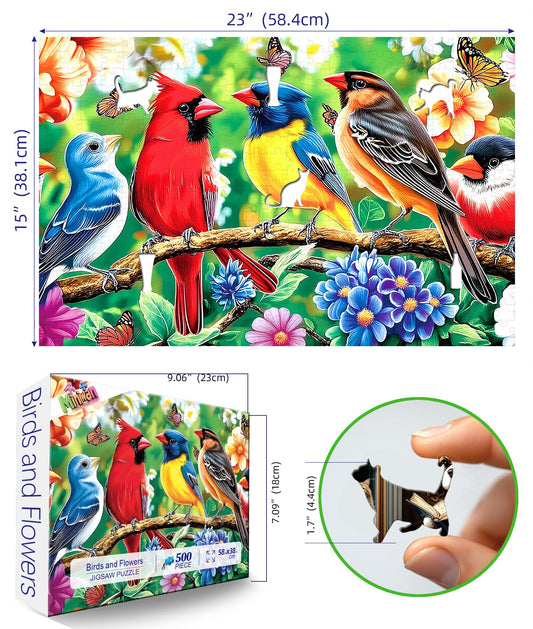 MINIWAN butterfly and flower puzzle image offers relaxing, colorful activity.